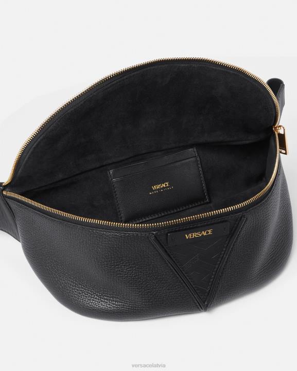 melns somas Versace 806B1491 vīriešiem v greca signature jostas soma