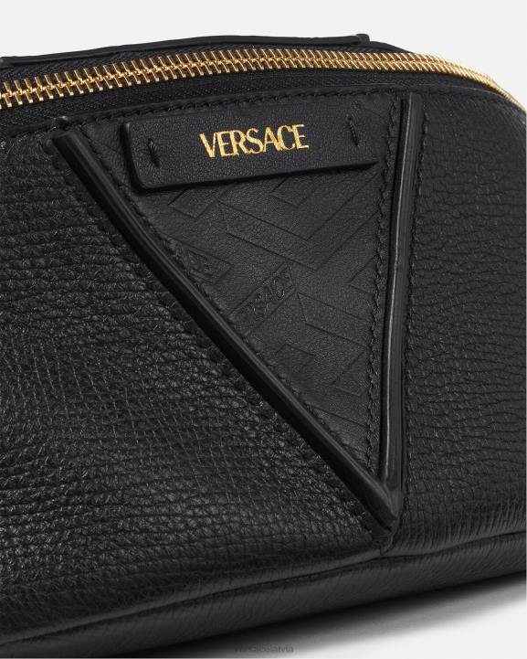 melns somas Versace 806B1491 vīriešiem v greca signature jostas soma