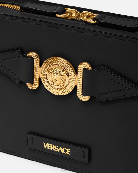 melns somas Versace 806B1464 vīriešiem medusa biggie mazā kurjera soma