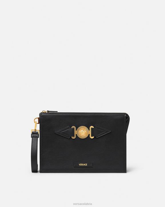 melns somas Versace 806B1466 vīriešiem medusa biggie somiņa