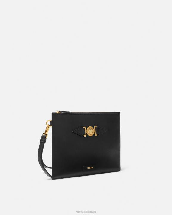 melns somas Versace 806B1467 vīriešiem medusa biggie somiņa