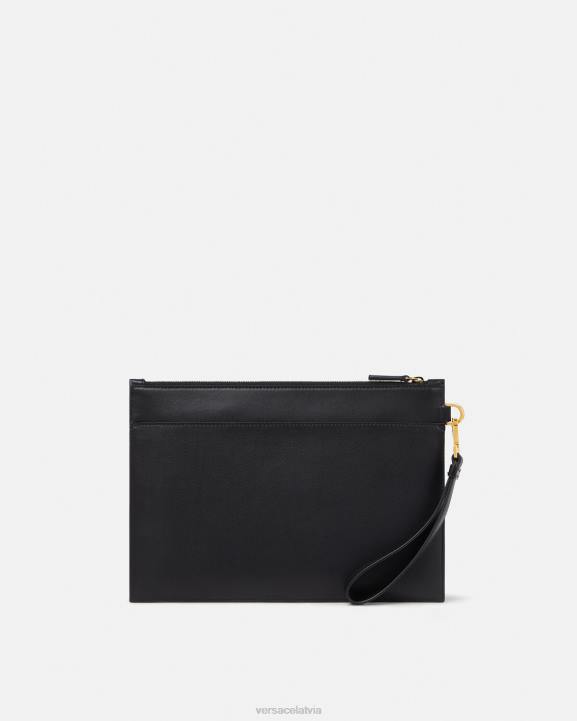 melns somas Versace 806B1467 vīriešiem medusa biggie somiņa