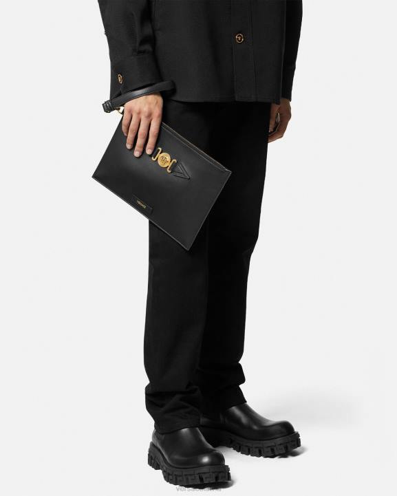 melns somas Versace 806B1467 vīriešiem medusa biggie somiņa