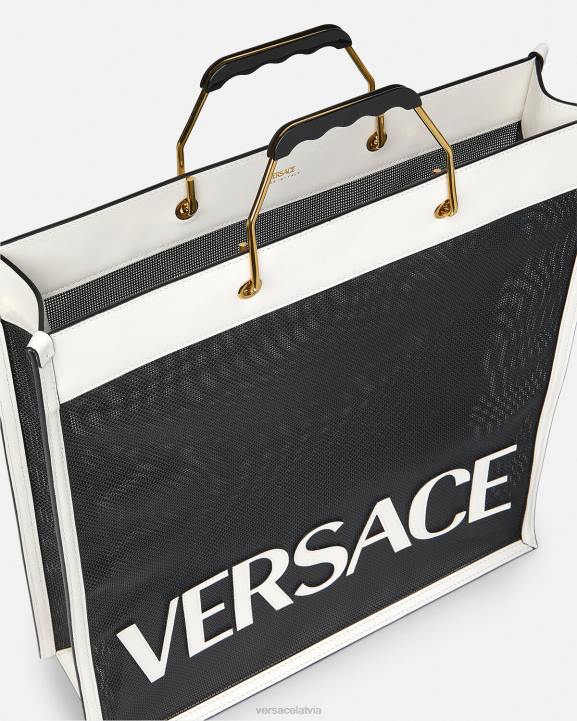 melns balts somas Versace 806B1508 vīriešiem pircēja soma